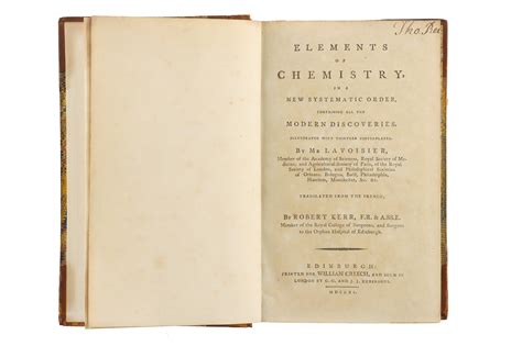 Lot 236 - Lavoisier, Antoine Laurent, Elements of