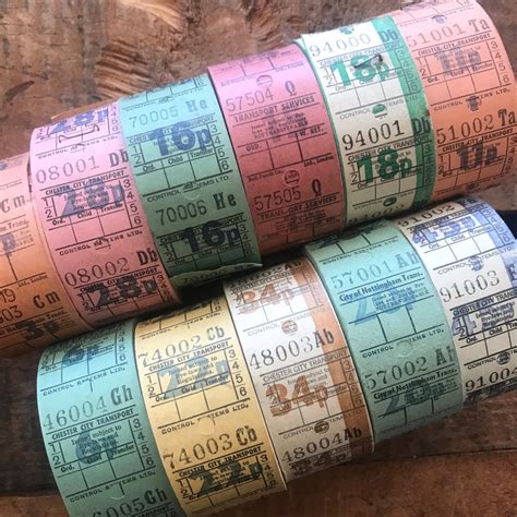 Vintage British Bus Tickets Set of 55 Vintage Tickets | Etsy