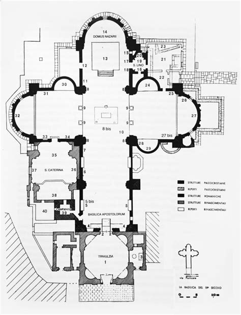 Floor plans, Building, Basilica