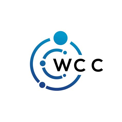 WCC letter technology logo design on white background. WCC creative ...