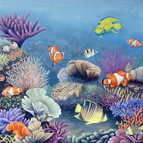 Coral reef Painting by Rick Borstelman - Pixels