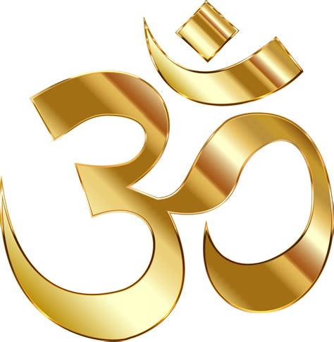 Golden Om Symbol No Background by GDJ | Energy symbols, Om symbol, Symbols