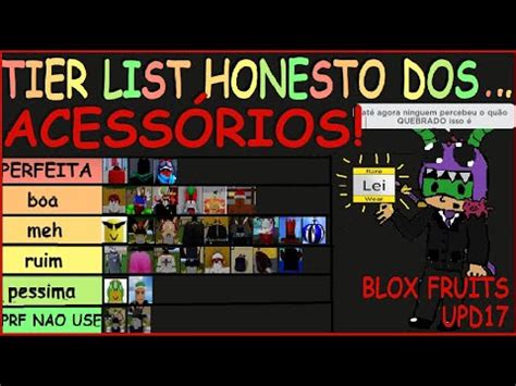 TIER LIST ACESSÓRIOS (BLox Fruits [UPD17) - YouTube