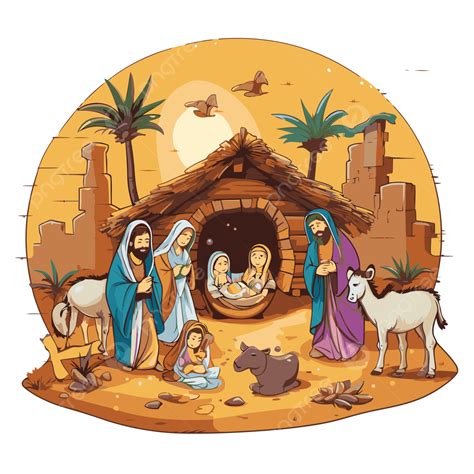 Christmas Manger Scene Clip Art