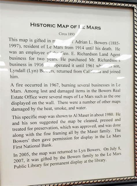 History and Culture by Bicycle: Historic Map of Le Mars, Iowa