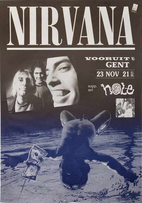 Original poster for the Nirvana Nevermind Belgian tour, a performance ...