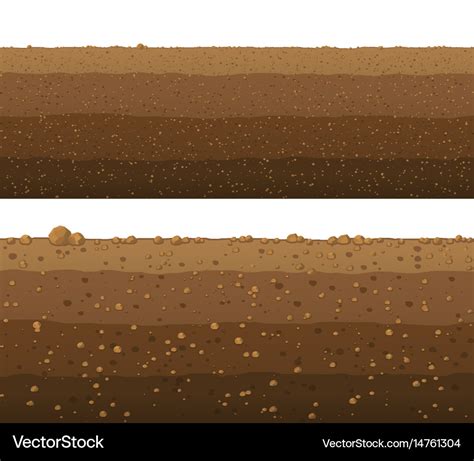 Underground layers of earth seamless ground Vector Image