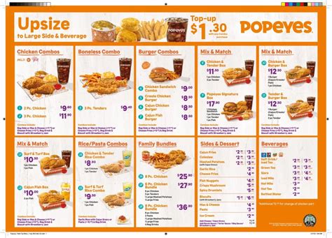 Popeyes Singapore Menu Prices Updated 2024