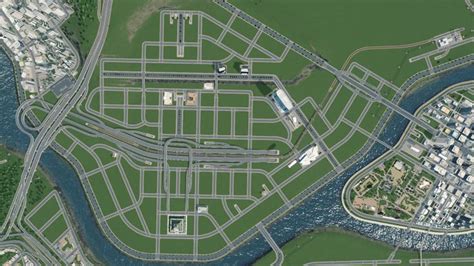 Downtown road layout : CitiesSkylines | City layout, City skylines game ...