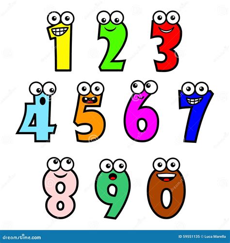 Numbers Worksheet Cartoon