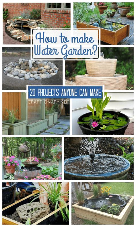 DIY Water Gardens anyone can make with easy tutorials