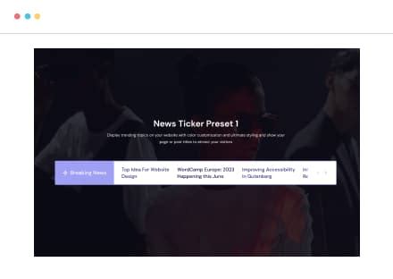 News Ticker | Essential Gutenberg Block for WordPress
