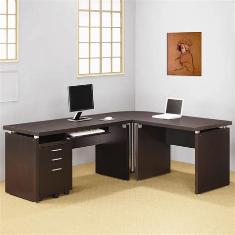 Skylar Contemporary L Shaped Computer Desk 800891+2+3+4 by Coaster ...