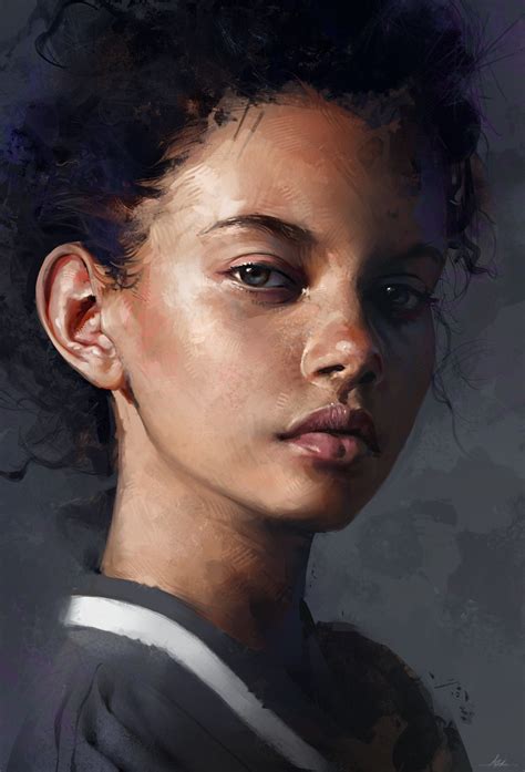 Portrait Colour Study by Aaron Griffin on ArtStation. | Acrylic ...