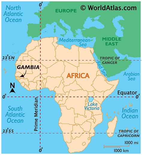 Mapas de Gambia - Atlas del Mundo