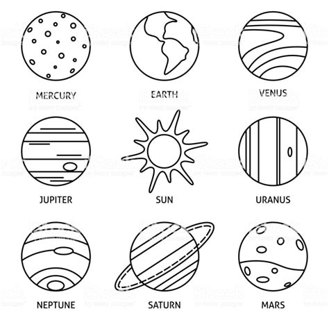 clipart solar system black and white - Google Search | Solar system ...