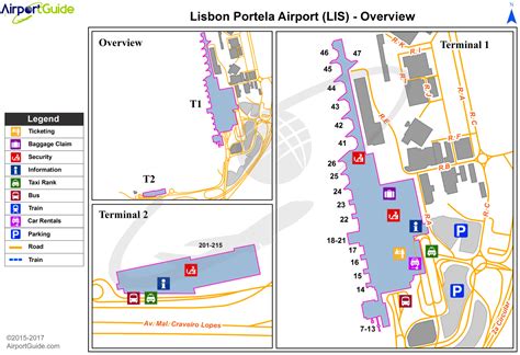 Lisbon - Lisbon Portela (LIS) Airport Terminal Maps - TravelWidget.com