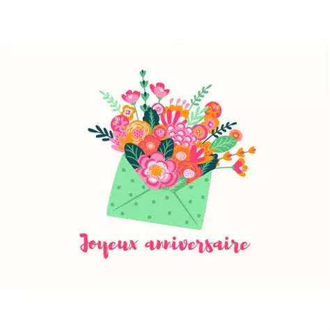 Carte message personnalisable "Joyeux anniversaire"