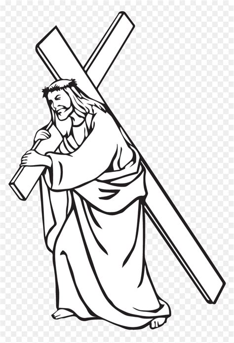 Bible Stations Of The Cross Christian Cross Carrying - Clip Art Jesus ...