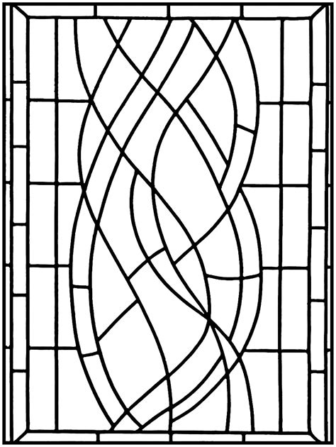 Stained Glass Window Colouring Page