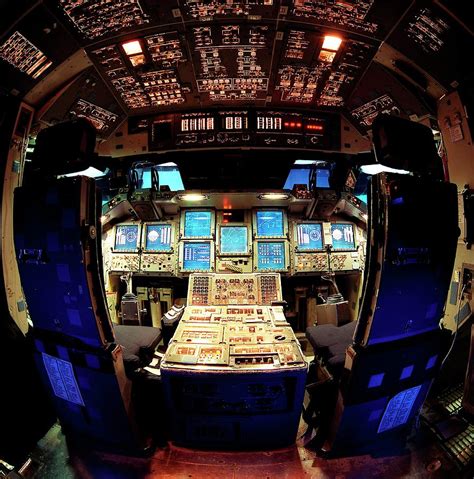 Space Shuttle Simulator Cockpit Photograph by Nasa/science Photo ...