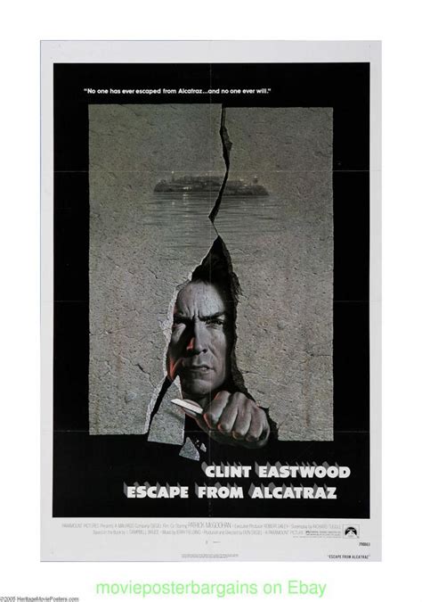 ESCAPE FROM ALCATRAZ MOVIE POSTER Original Rolled SS 27x41 CLINT ...