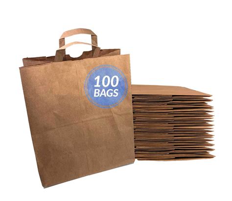 Large Paper Grocery Bags, 12x7x17 Kraft Brown Heavy Duty Sack 57 Lbs ...