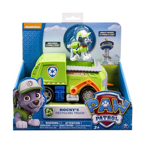 Genuine Paw Patrol Rocky s Recycling Truck Dogs Brinquedos Dolls Dog ...