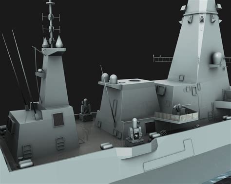 Type 45 Destroyer 3d Model