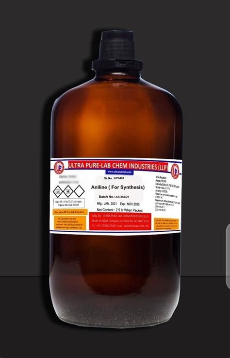 Liquid Aniline (For Synthesis) at Rs 706/litre in Mumbai | ID: 24267037573