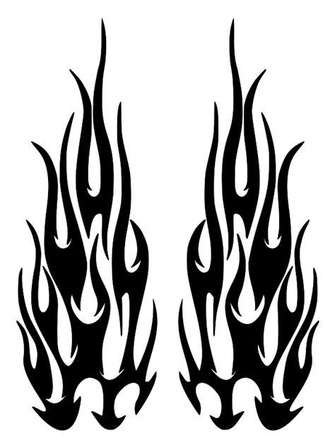 Flames Tattoo Outline - ClipArt Best