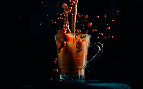 Download wallpaper 1920x1200 cup, coffee, splash, drops, drink ...