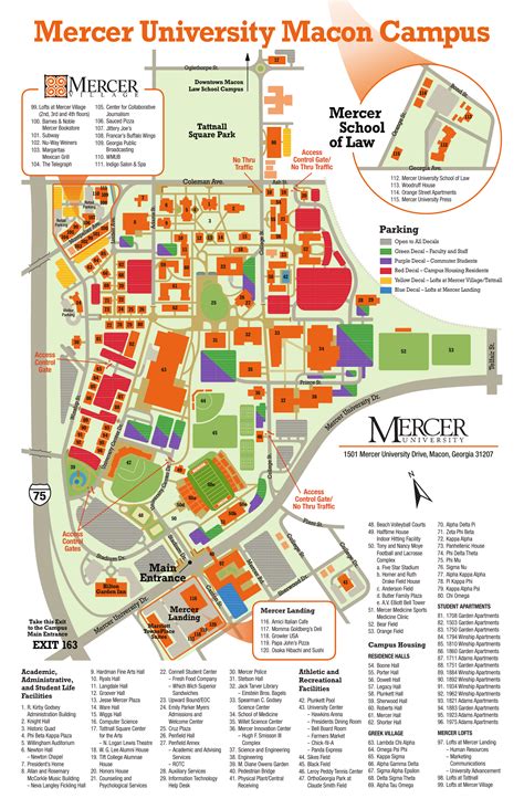 Mercer University Campus Map – Map VectorCampus Map