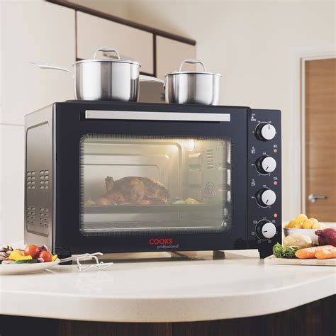 48L Mini Oven & Ceramic Hobs, Energy Efficient Electric Countertop ...