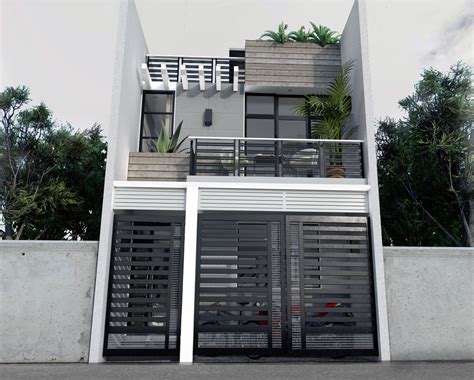 Small 2 Storey House Design With Roof Deck