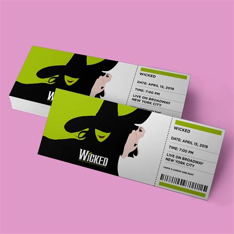 Wicked Ticket Printable