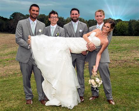 Free stock photo of bride, groomsmen, uplifting