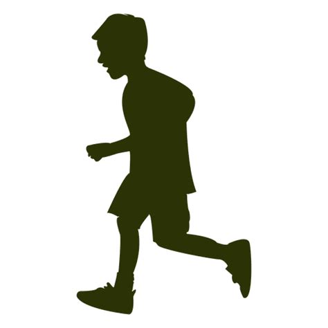 Boy running silhouette 14 - Transparent PNG & SVG vector file