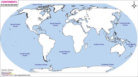 World Map Outline With Continents