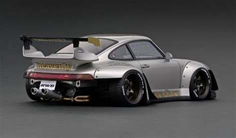 1/18 Ignition Model Porsche RWB 993 Silver - LIVECARMODEL.com