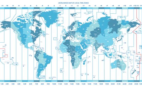 Map with time zones - senturinphone