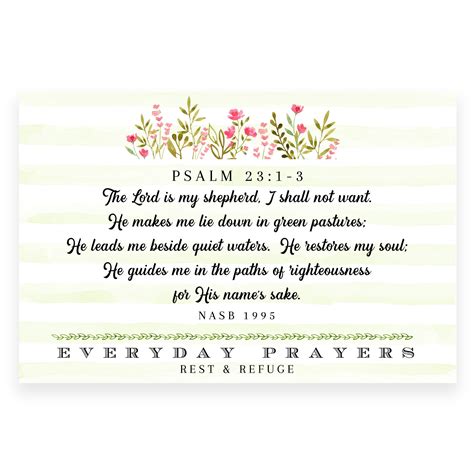 The Lord Is My Shepherd - Everyday Prayer Card – Bradbury Lane