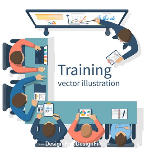 Business training vector illustration free download