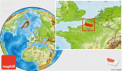 Physical Location Map of Somme