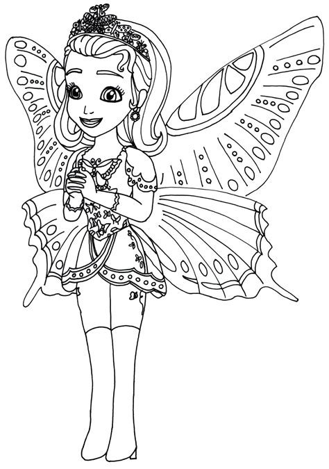 Sofia The First Coloring Pages: Princess Butterfly Sofia the First ...