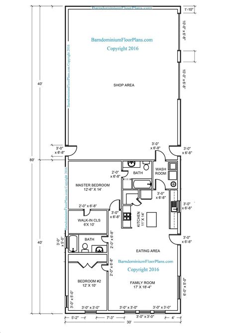 Barn House Plans 40x60 Barndominium Floor Plans With Shop - Home Design ...