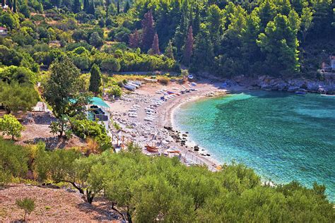 Korcula. View of Korcula island beach in Pupnatska Luka cove Photograph ...