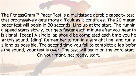 The FitnessGram Pacer Test is a multistage aerobic capacity test that ...