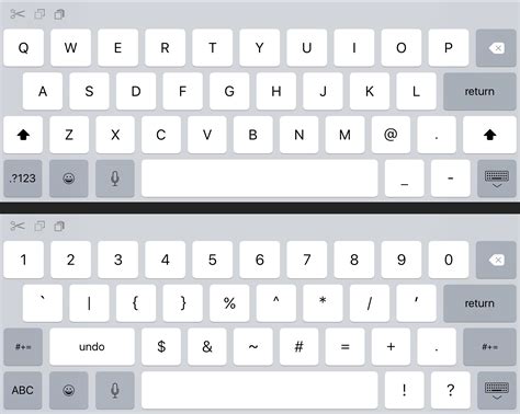 iOS 9 iPad keyboard adds keys & symbols at bigger screen resolutions ...