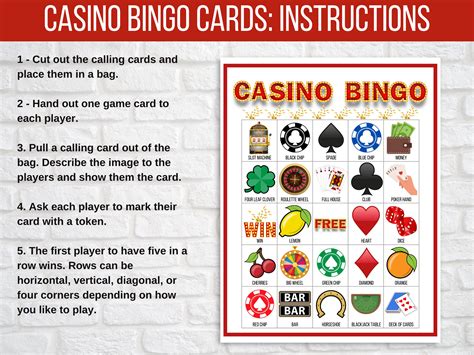 Casino Bingo Casino Game Casino Party Activity Casino - Etsy